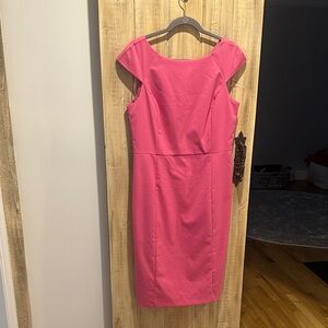 Banana Republic Factory Fuchsia Cap Sleeve Midi Dress